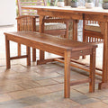 Brown Acacia Wood Dining Bench Z10239