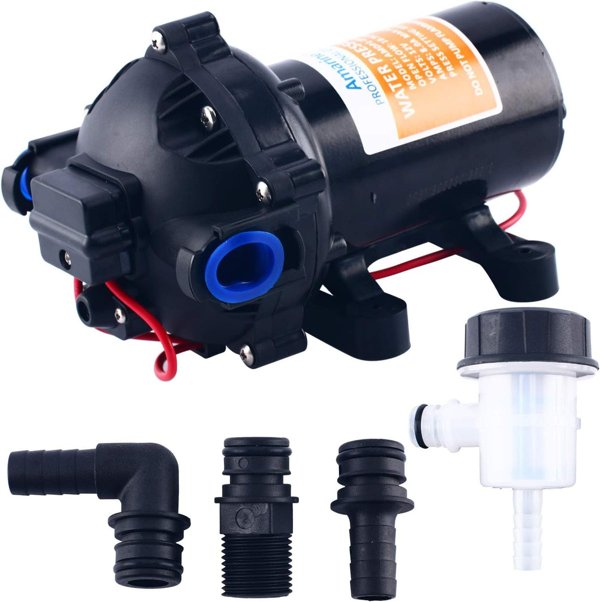 12v Water Pressure Diaphragm Pump 60 Psi Pack of 2 J7946