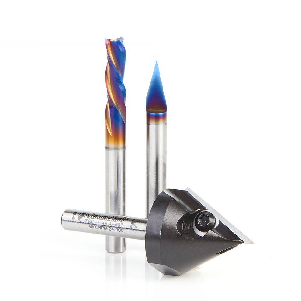 3-Pc CNC General Purpose Set, 1/4 inch Shank Q18757