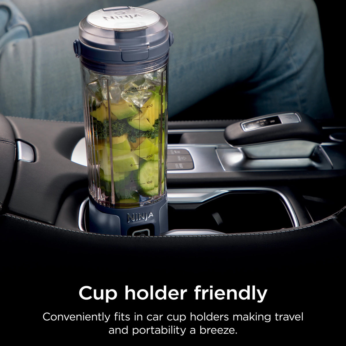 18 oz. Portable Blending Vessel with Leakproof Lid and Sip Spout, Denim Blue K171