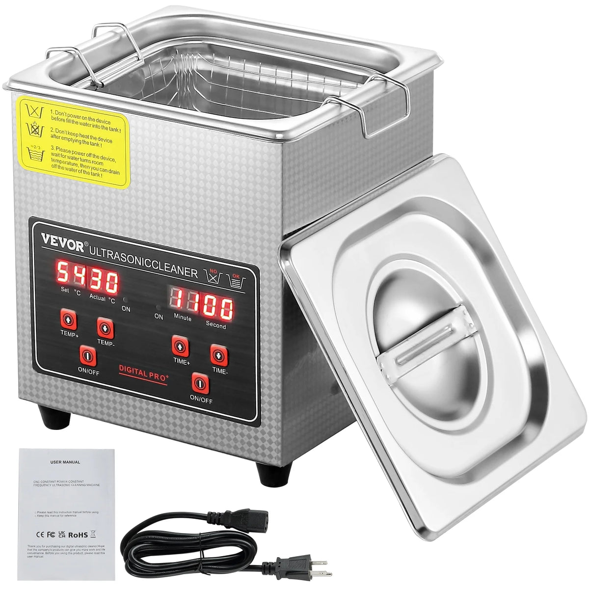 2L Ultrasonic Cleaner with Timer Heating L863