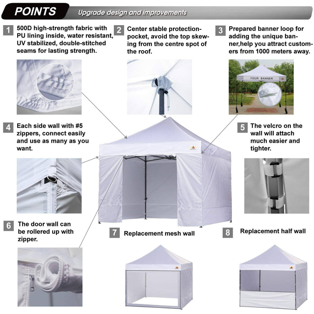 Canopy Tent 10 x 10 Pop Up Commercial Tents L186094