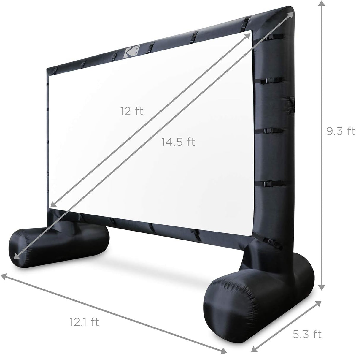 14.5 Feet Inflatable Outdoor Projector Screen with Air Pump, Carry Case, Stakes, Repair Patches H30432