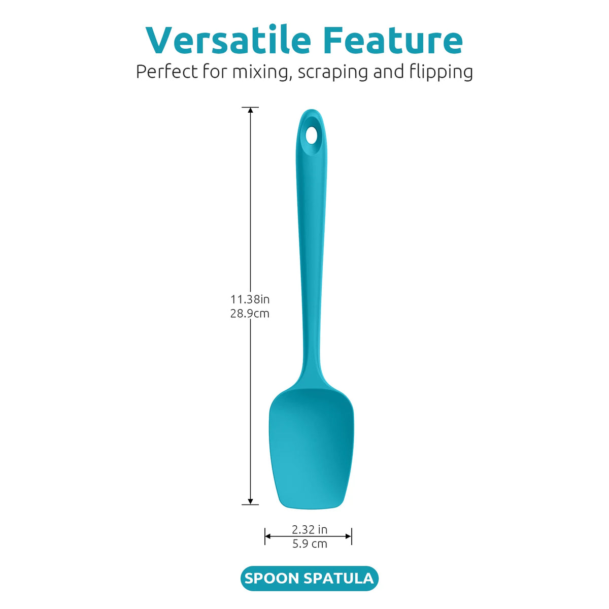 600°F High Heat Resistant Silicone Spoon Spatula Set of 3 H989206