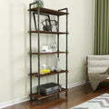 5-Tier Solid Pine Open Wood Bookcase, Brown R60906