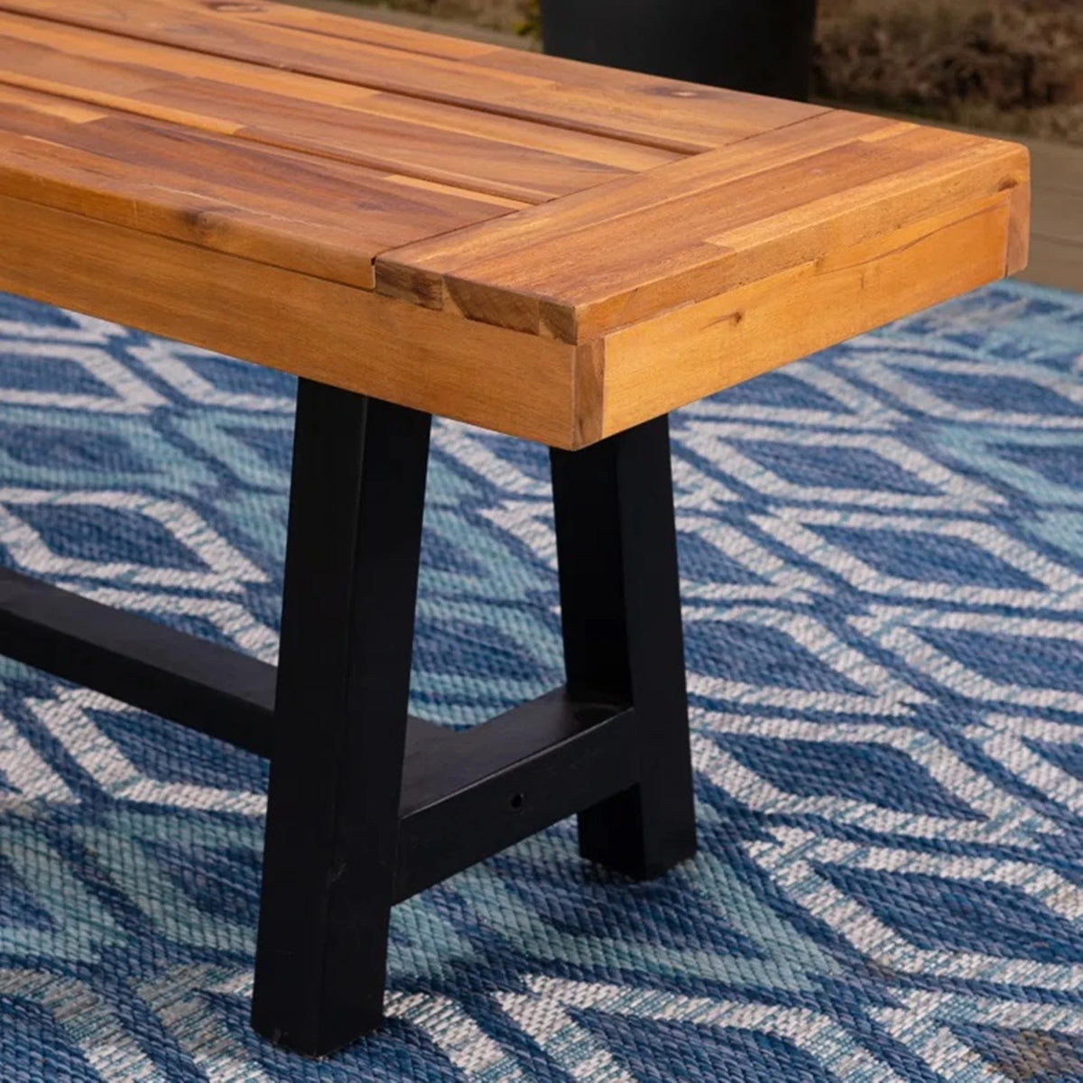 2PCS Patio Wood Benches F531