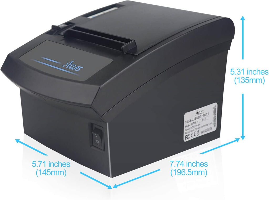 3'1/8 Thermal Receipt Printer 80mm with Auto Cutter Cash Drawer I734425