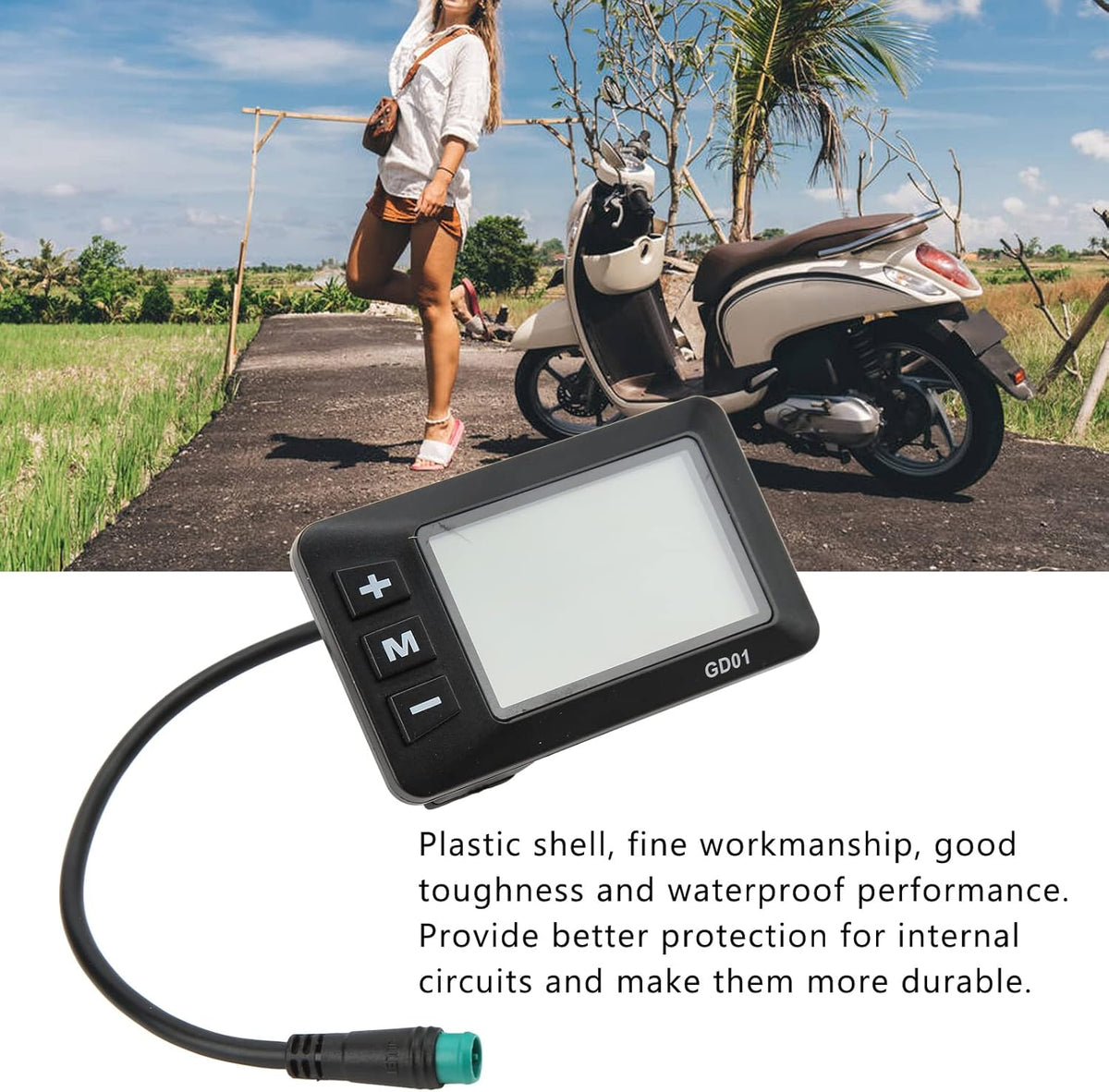 5 Pin Waterproof Speedometer and Odometer with Backlight LCD Display V426