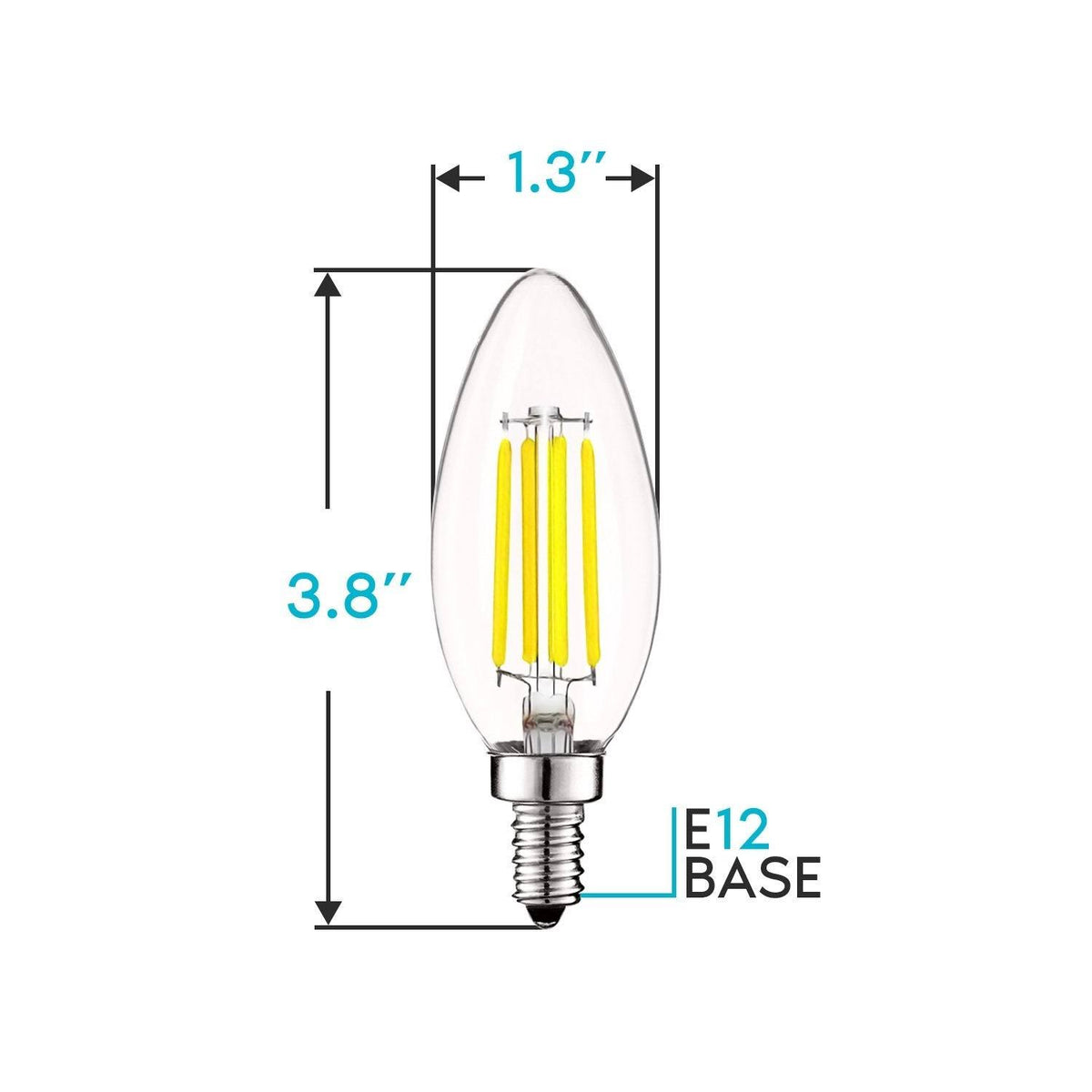 24 Pack Dimmable LED Candelabra Bulb E12 Base S397381