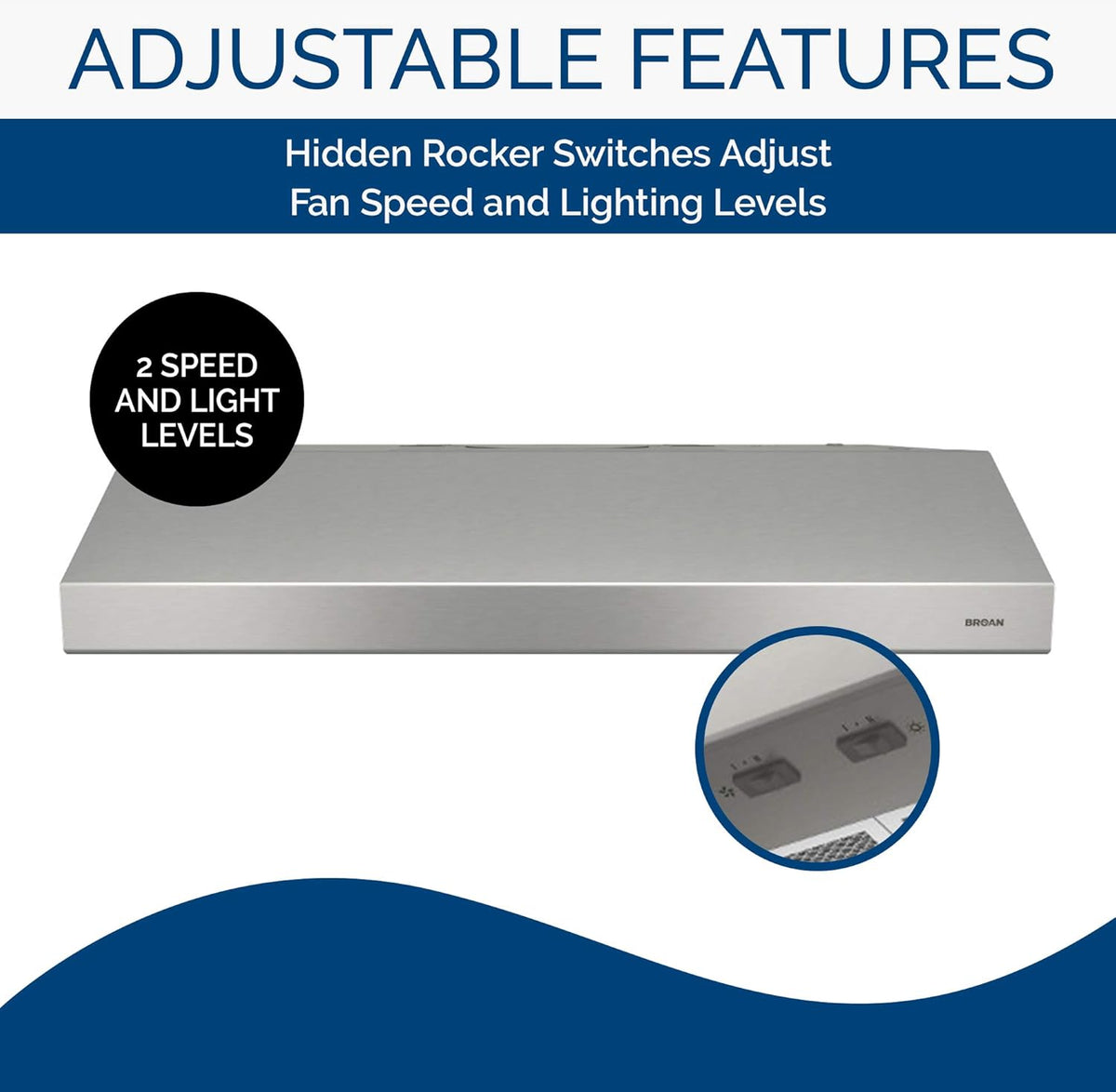 42-inch Stainless Steel Under Cabinet Range Hood with Light F34160