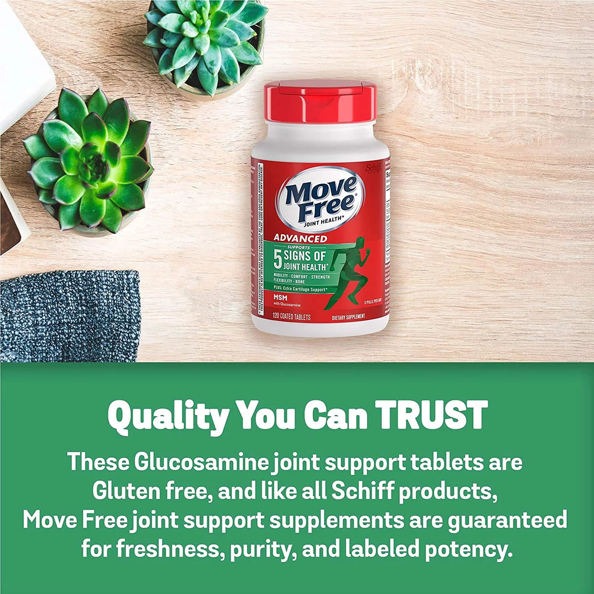 120ct Coated Tablets Glucosamine Chondroitin MSM Supplement N3377