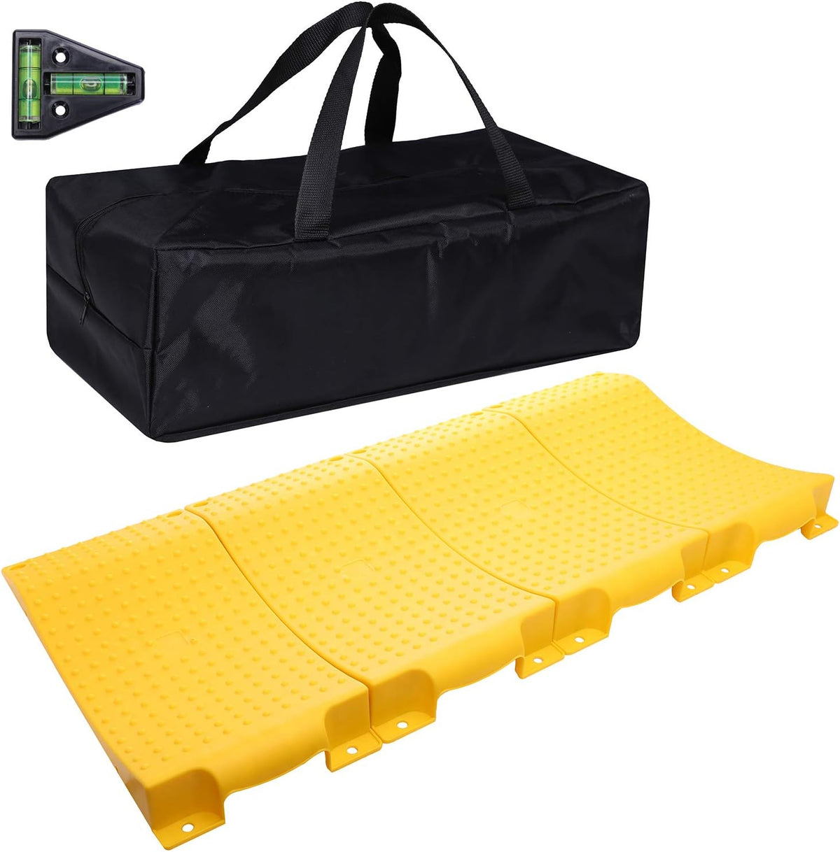4 Pack Yellow Tire Saver Ramps with Carrying Bag J790
