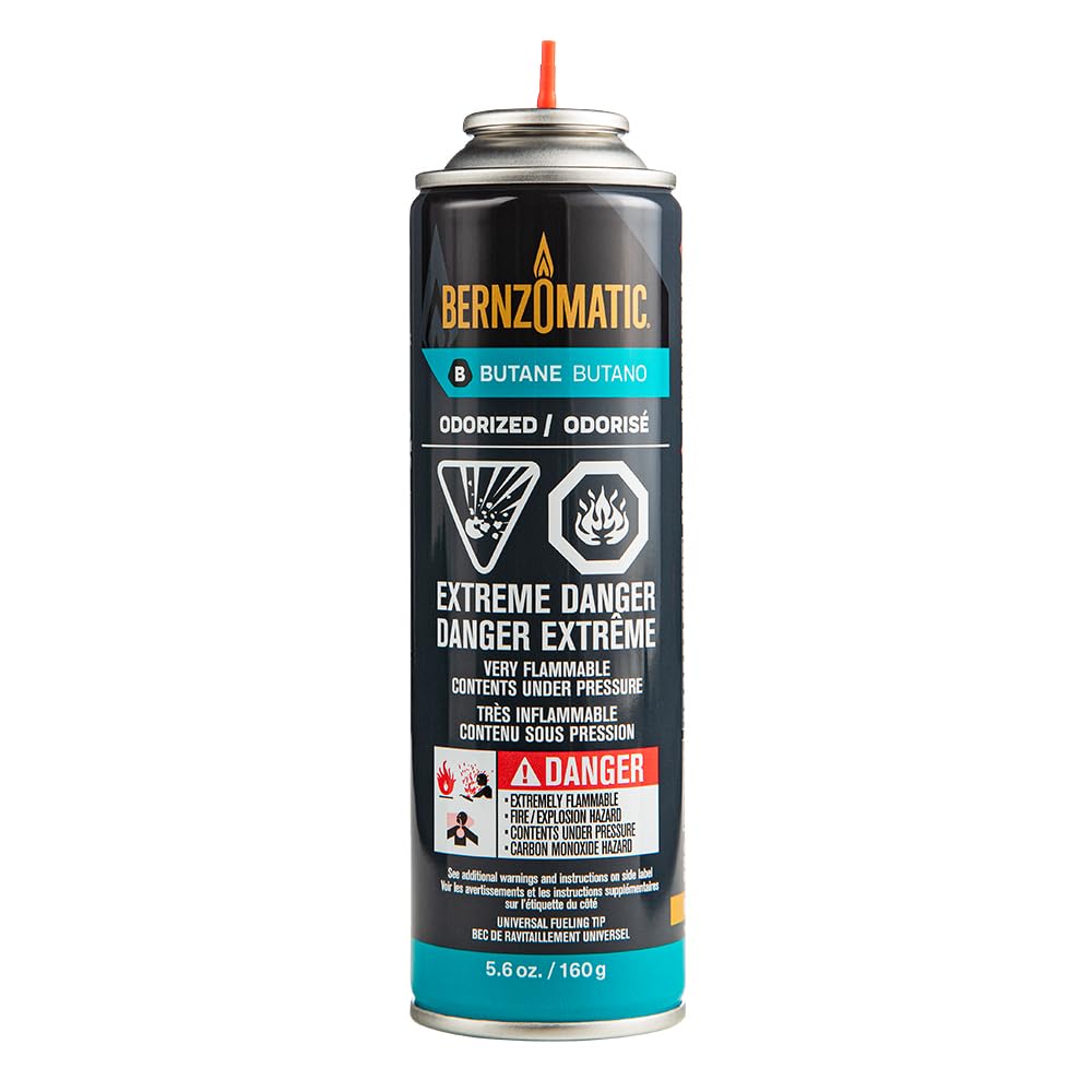 5.6 oz Disposable Butane Cylinder Refills Pack of 12 B369