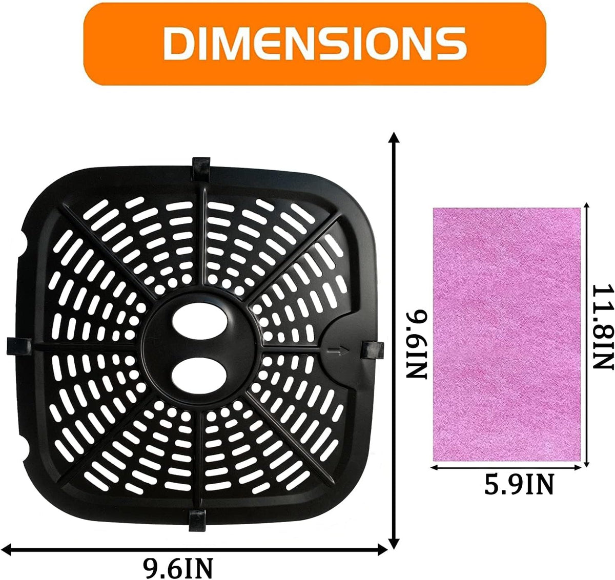 9.6IN Double-layer Coating Air Fryer Crisper Tray X9998
