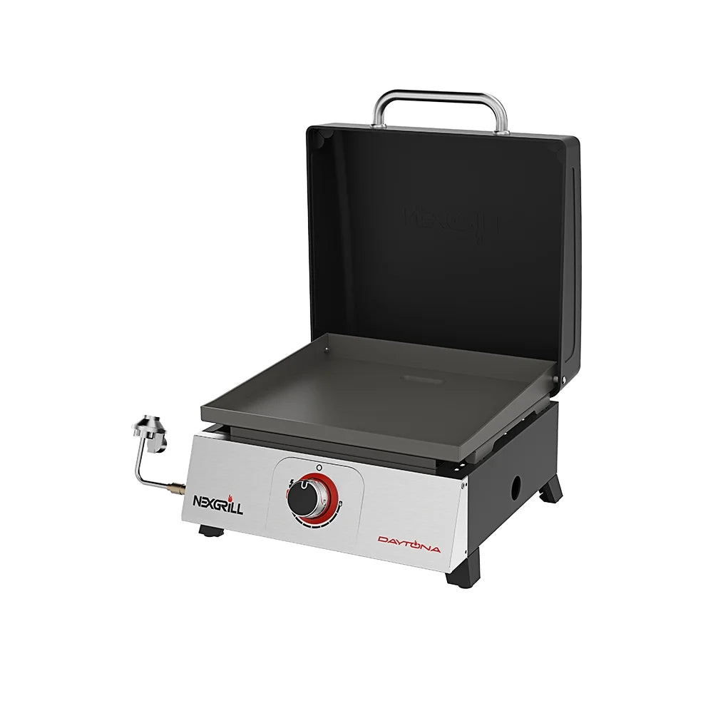 1-Burner Propane Gas Tabletop Grill with Hot Rolled Steel Griddle Top K4585