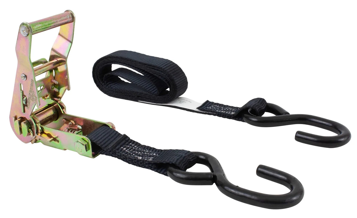 14 Pc Motorcycle Kit with E-Track Wheel Chock, Handle Bar Straps, D Ring, Ratchet Straps H8634