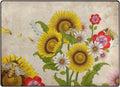Honey Bees and Wildflowers Lightweight Carpet Mats, 6'8" x 4'10" Area Soft Rugs Floor Mat Rug W700314