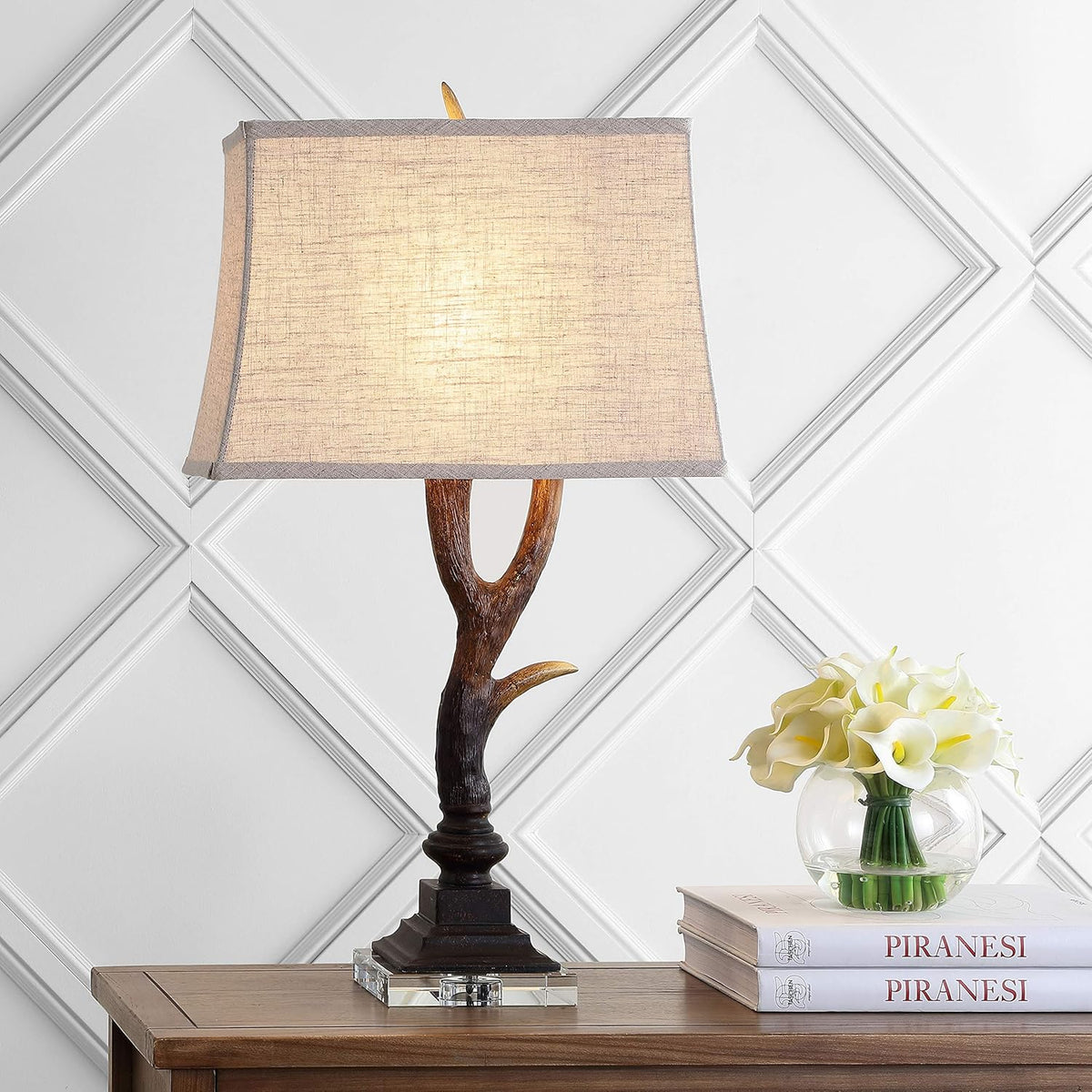 Rustic Resin/Crystal LED Lamp N278497