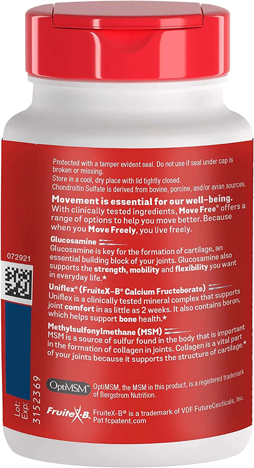 120ct Coated Tablets Glucosamine Chondroitin MSM Supplement N3377