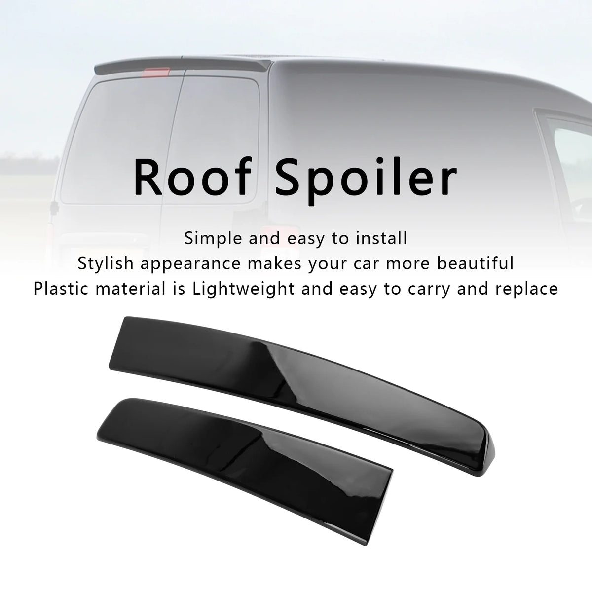 Gloss Black Rear Twin Barn Door Trunk Spoiler W81447