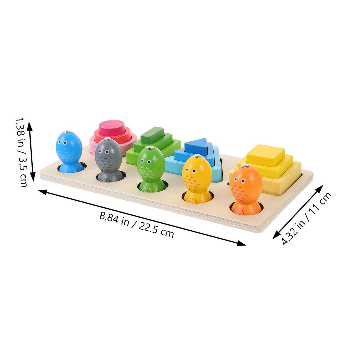 Wooden Montessori Educational Building Blocks for Toddlers P65004