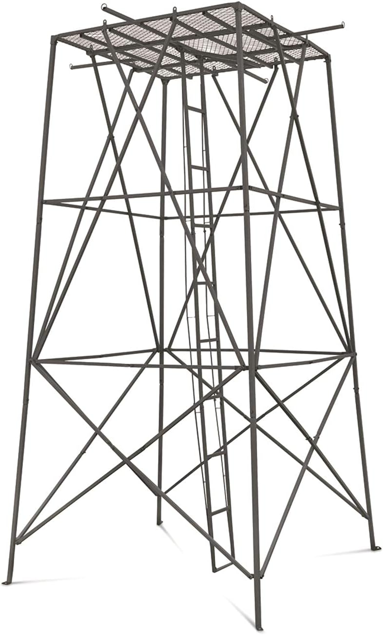 10' Elevated Hunting Tower Platform Climbing Ladder Stand R906922