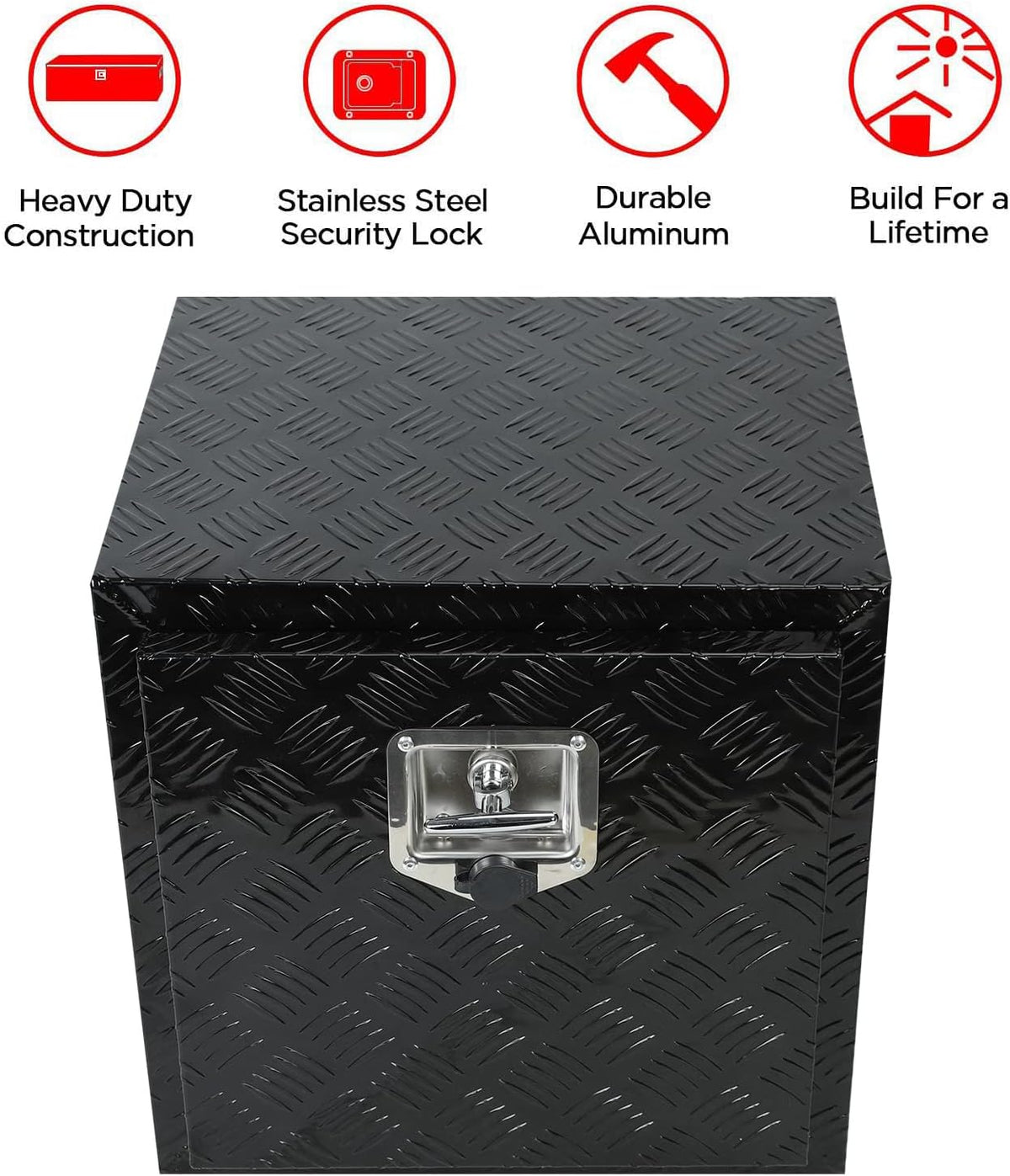 Black Aluminum 5 Bar Tread Tool Box S89478