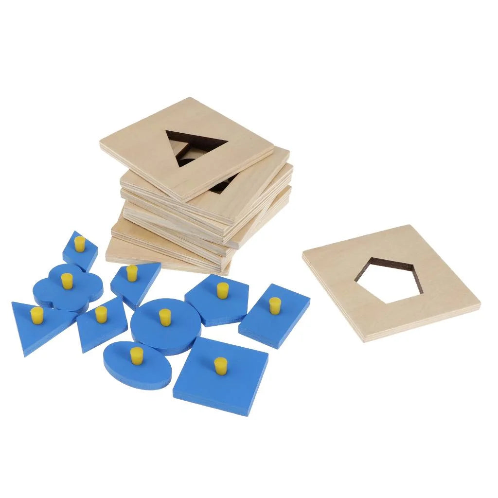 10 Pc Montessori Shapes Sorting Puzzle J411