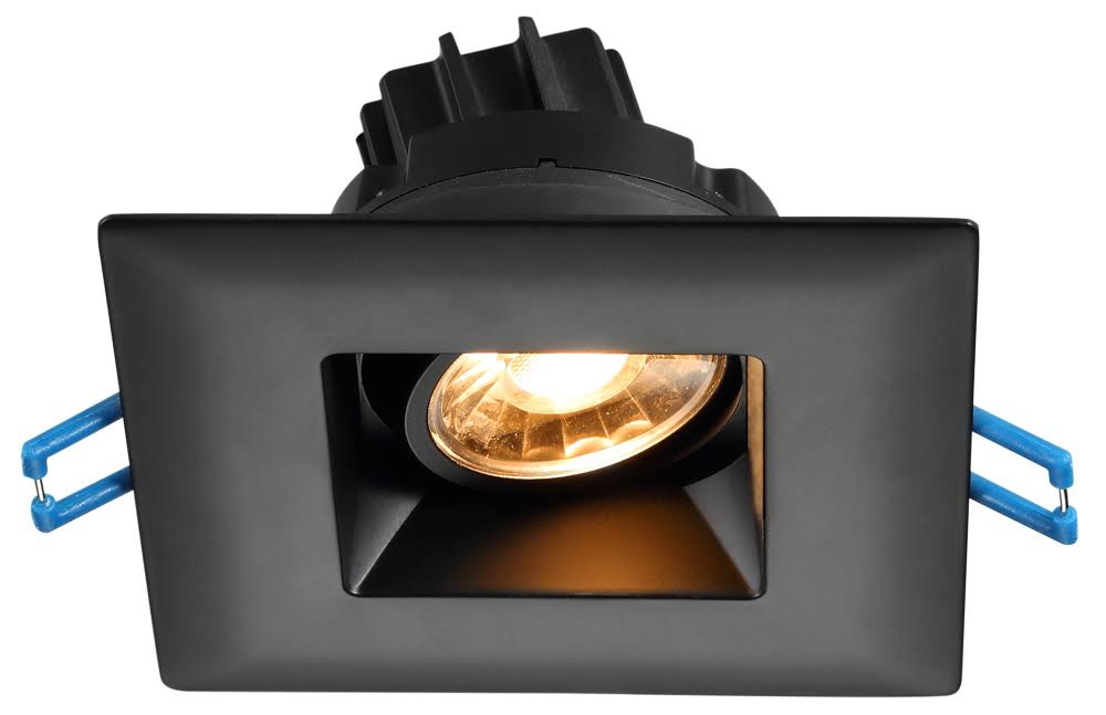 3 inch Square Regressed Gimbal LED 7.5W 3500K Black 15 Degree 620 Lm IC Air-Tight Wet Locations CRI 90 H3465