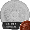15 3/4x22OD x 5/8x22P Hand-Painted Firebrick Ceiling Medallion Q6395