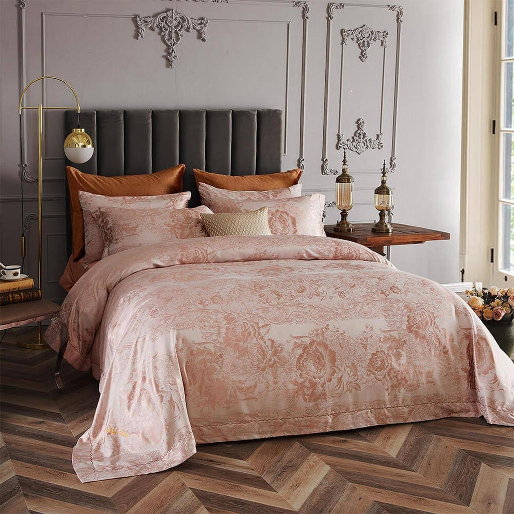 Queen Size 6 Piece Jacquard Bedding Duvet Cover Set D150058