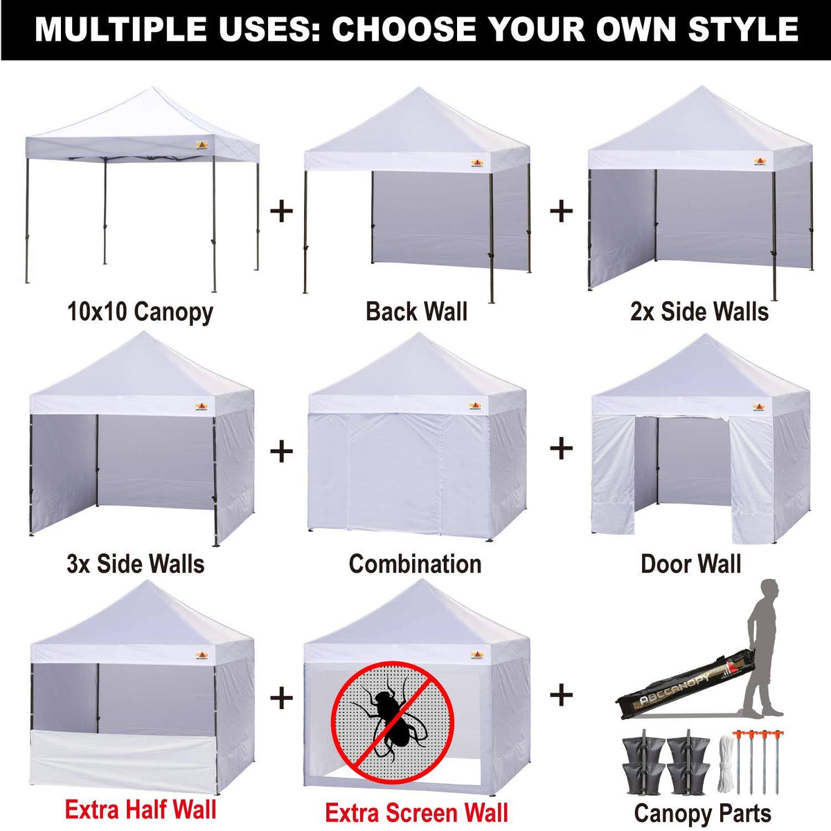 Canopy Tent 10 x 10 Pop Up Commercial Tents L186094