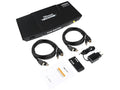 2x1 HDMI KVM Switch 4K 3840x2160@60Hz 4:4:4 USB 2.0 2pcs 5ft KVM Cables Black S8313