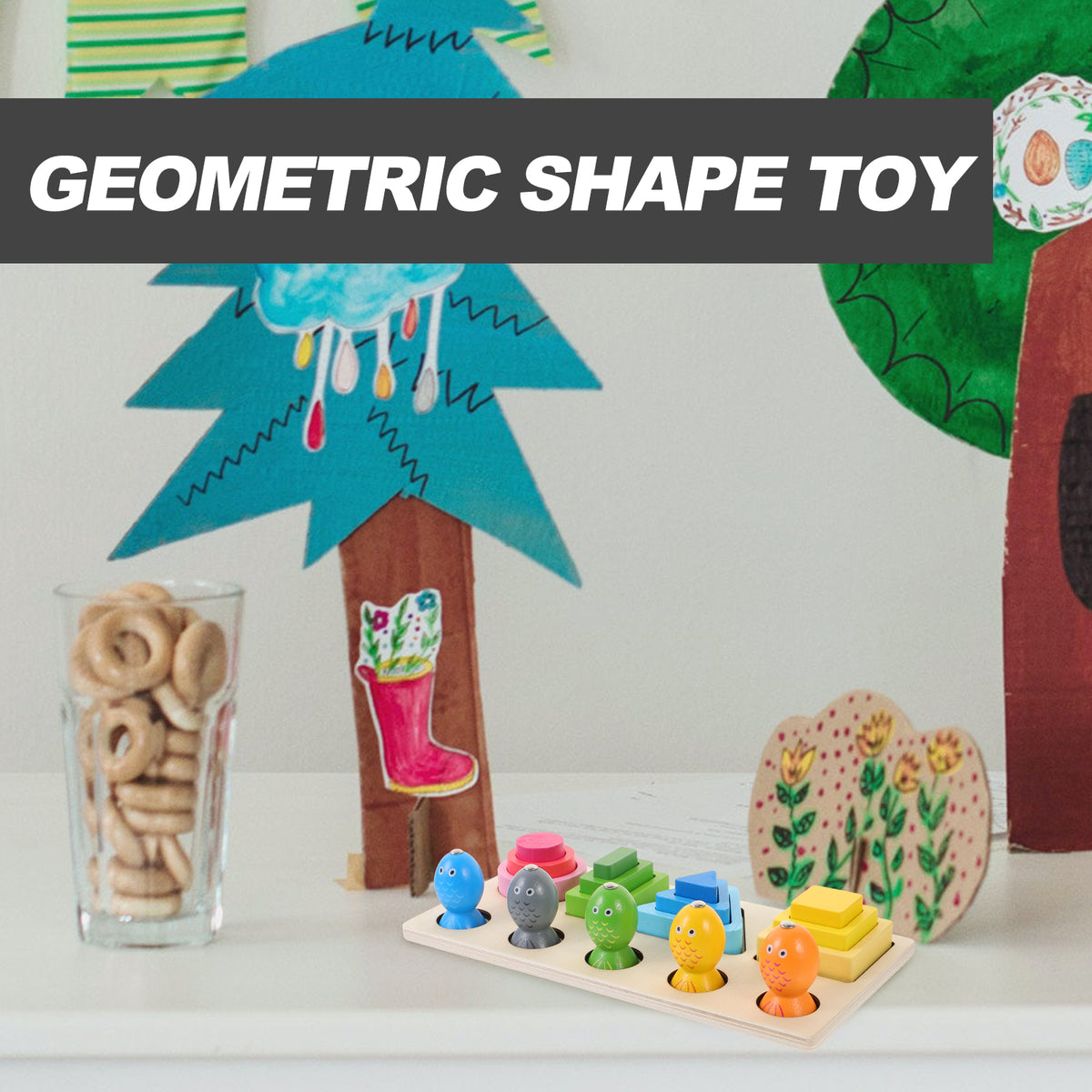 Wooden Montessori Educational Building Blocks for Toddlers P65004