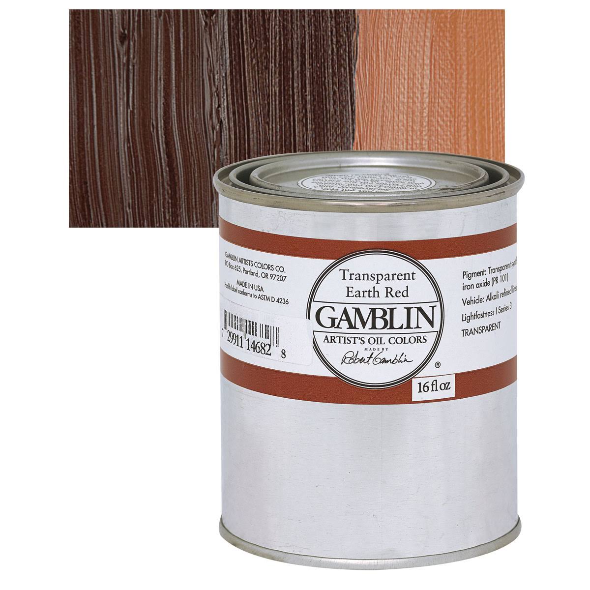 Transparent Earth Red Oil Color, 16 oz R34371