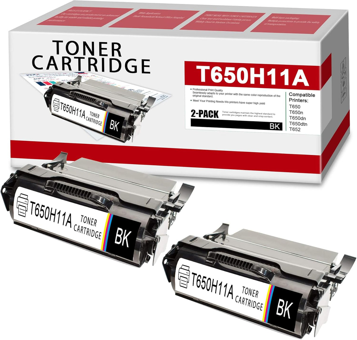 2 Pack Black Toner Cartridge K925