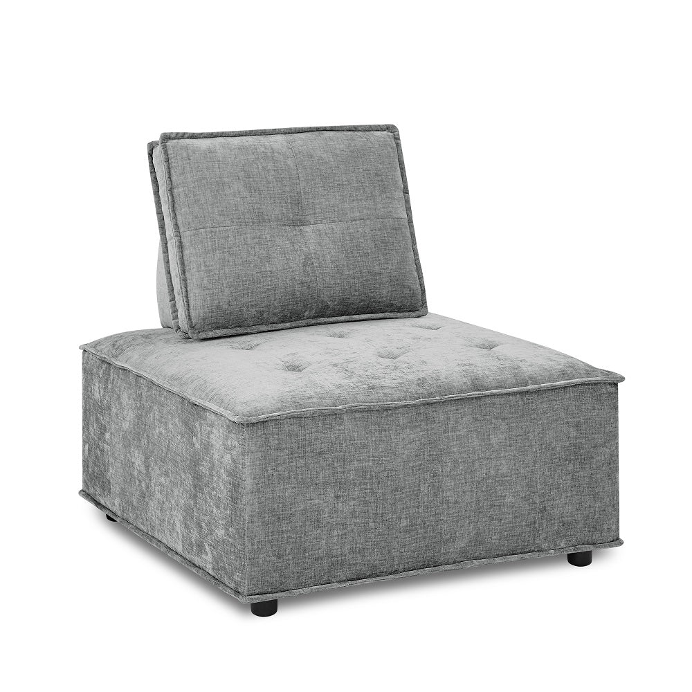 Chenille Grey Modular Sectional Sofa Y851905