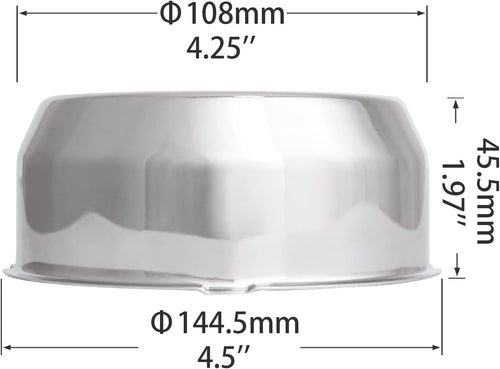 108MM 4.25Inch Chrome Wheel Center Caps, Pack of 4 M310300