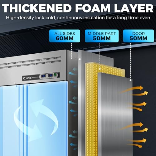 72" W 54 Cu.ft Commercial Refrigerator and Freezer Combo O679311