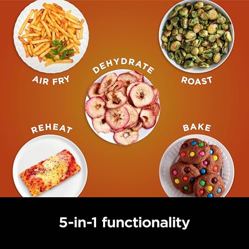 4-in-1 Air Fryer with 5 QT Capacity, Nonstick Basket & Crisper Plate, Grey H410