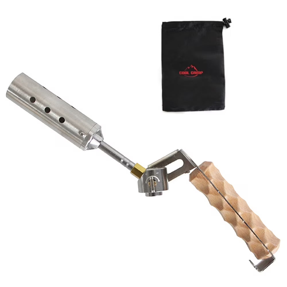 Adjustable Valve Outdoor Picnic Torch with Wood Handle W7293