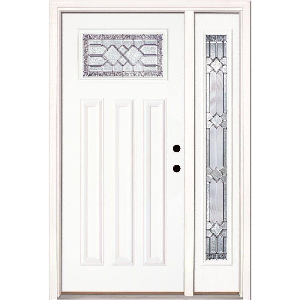 Unfinished Smooth Fiberglass Prehung Front Door L7063