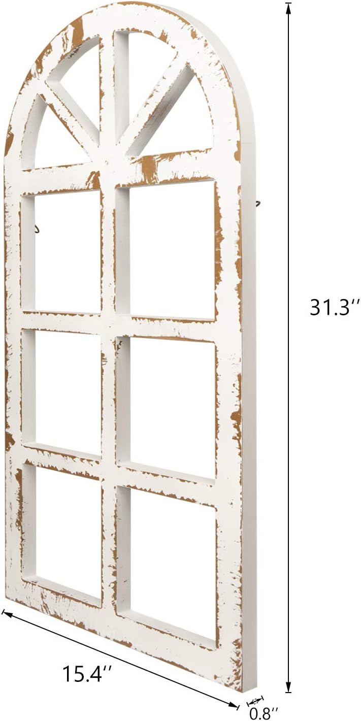 2-Pack Distressed Arched Cathedral Window Frame Wall Decor M532777