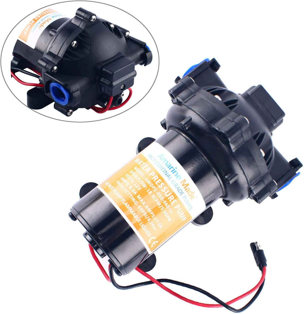 12v Water Pressure Diaphragm Pump 60 Psi Pack of 2 J7946