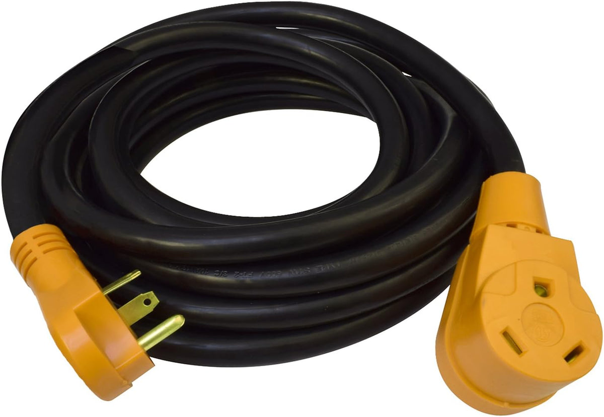 30 Amp Heavy Duty Power Extension Cord 50 Feet Yellow Pack of 2 E4323