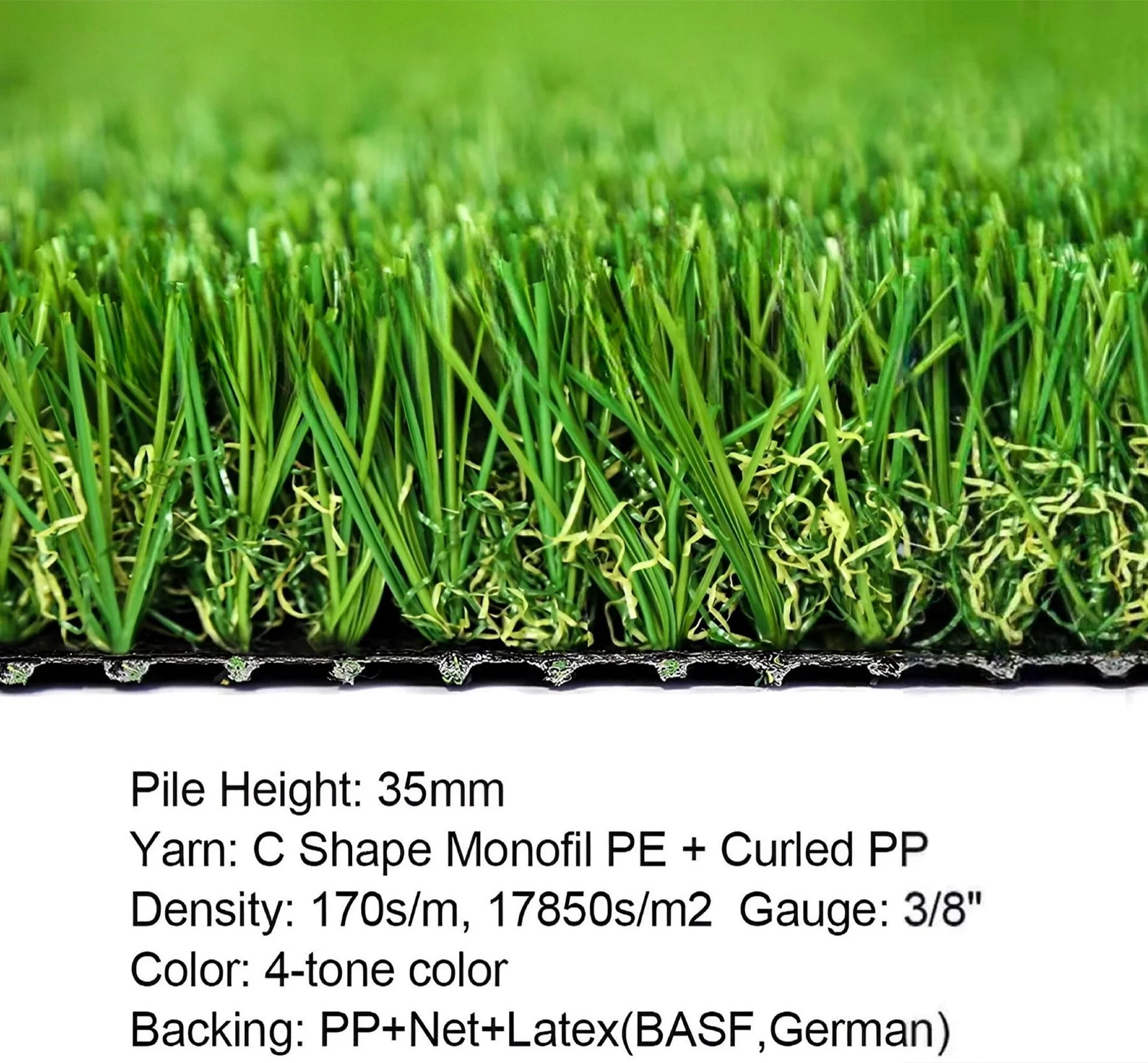 1.38" Pile Height 6FTx14FT Artificial Grass K264958