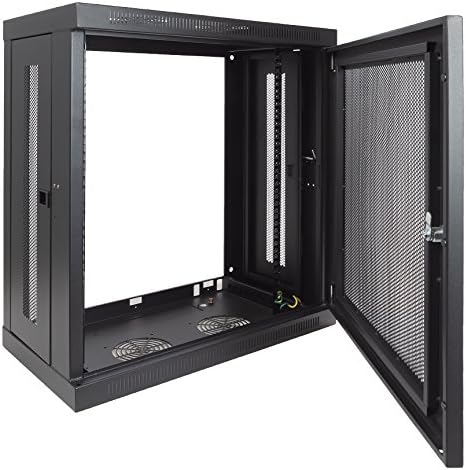 12U Wall Mount Rack 13 Inch Deep Black N99869