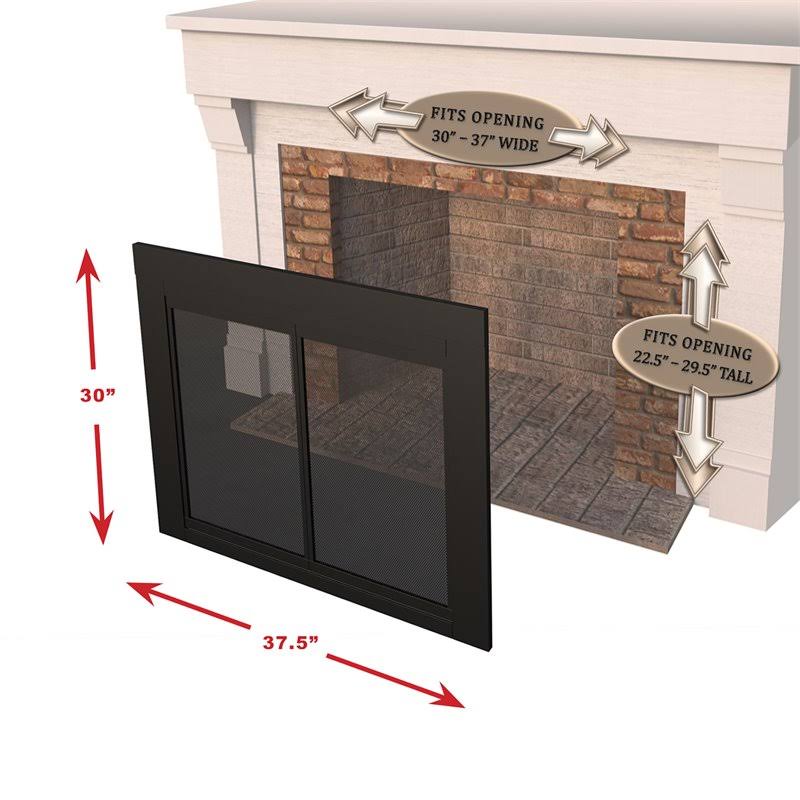 Small Glass Fireplace Doors K977