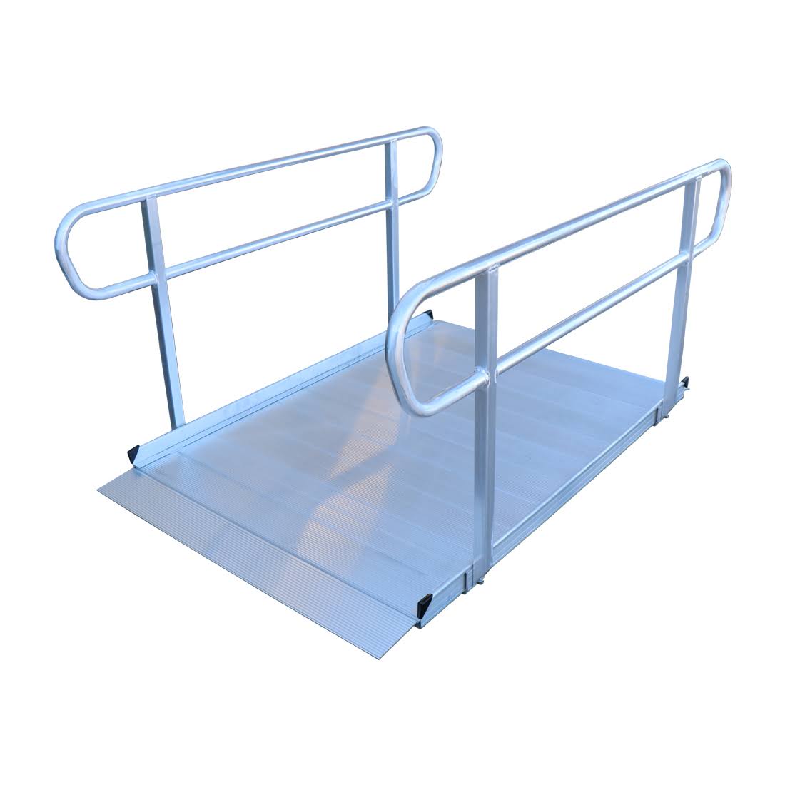 Aluminum Wheelchair Entry Ramp with Handrails Q302836