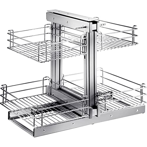 Swing Left Blind Corner Cabinet Pull Out 2 Tier Tray Soft Close E535280